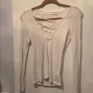 Long sleeve low cut tee